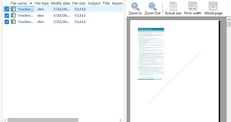 Total Excel Converter Browse