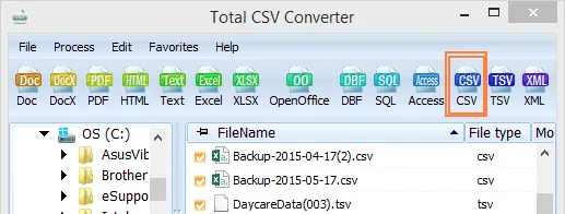 Total CSV Converter - CSV to XML batch conversion interface