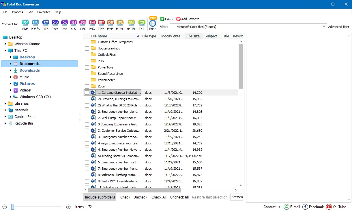 Doc Converter Filter