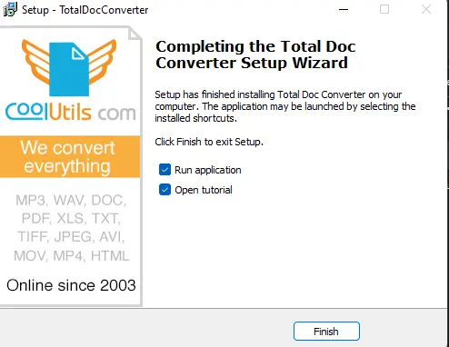 Setup of Doc Converter