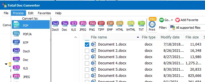 Doc Converter Destinations Formats