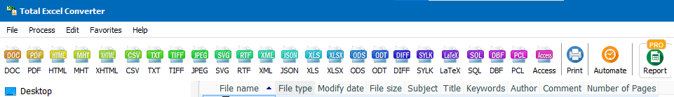 Total Excel Converter Toolbar