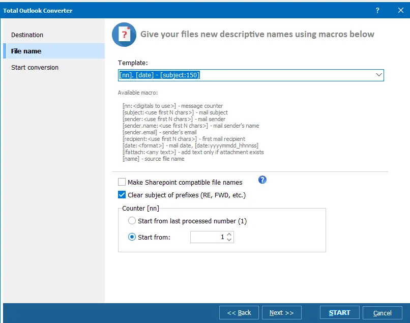 Selecting multiple files to convert
