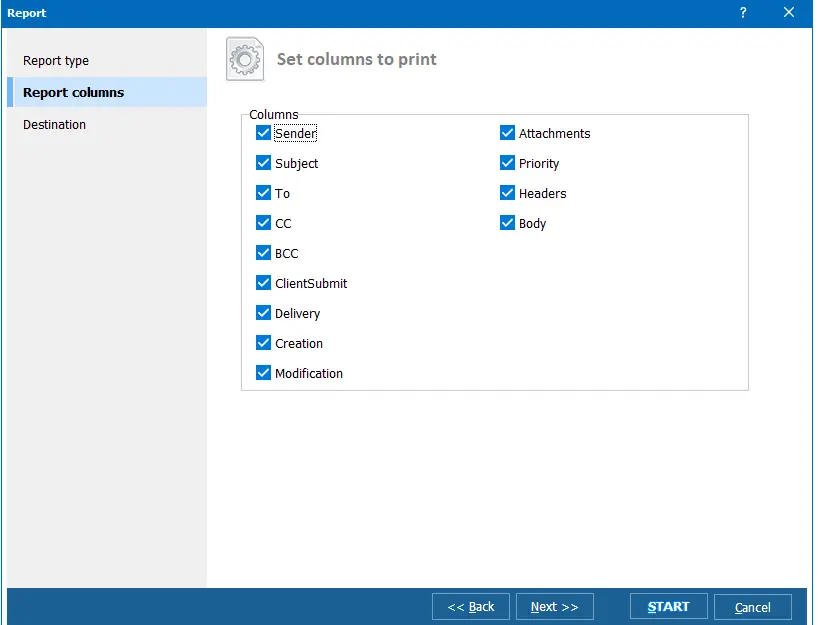 Details in a conversion report