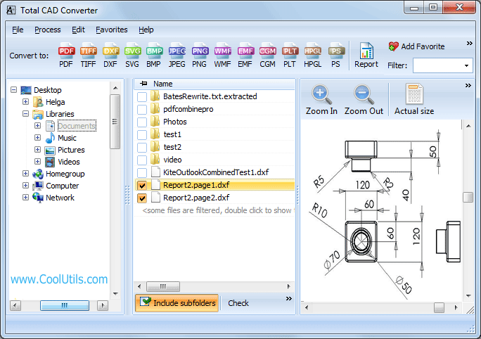Total CAD Converter - DXF to PLT interface